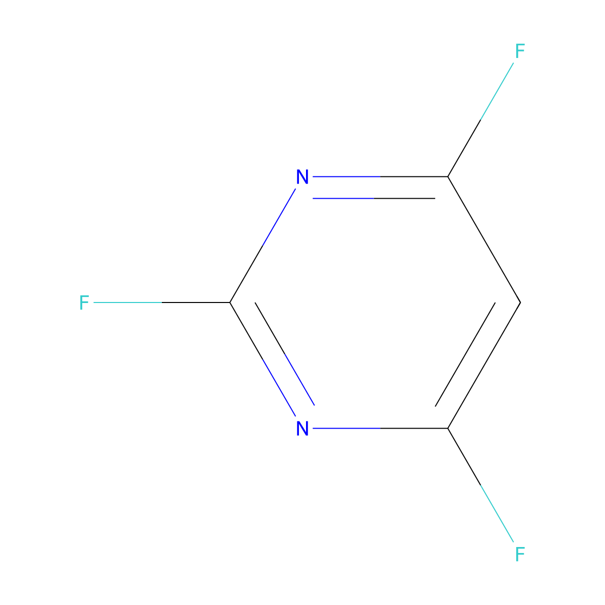 2,4,6-Trifluoropyrimidine molecular structure, CAS 696-82-2