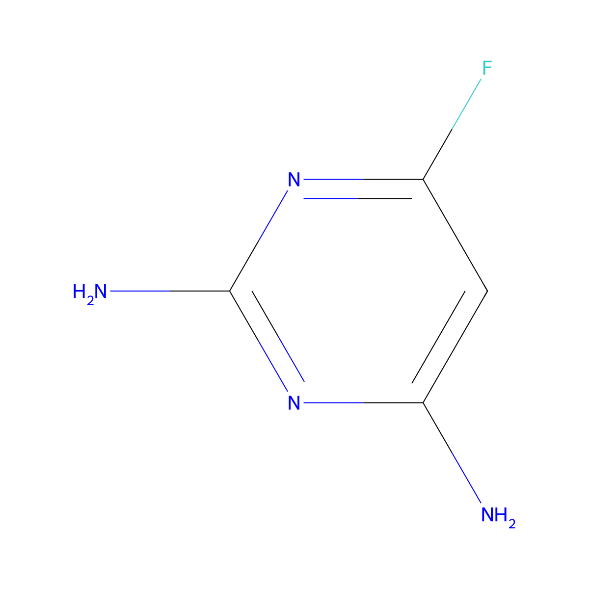 6-Fluoropyrimidine-2,4-diamine molecular structure, CAS 696-83-3