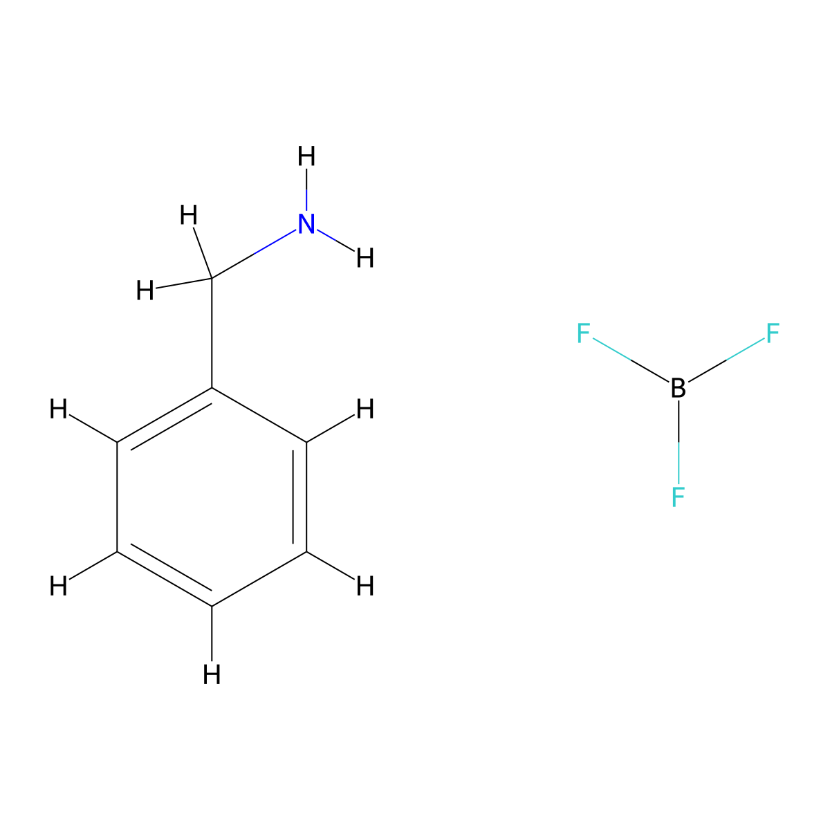 Boron, (benzenemethanamine)trifluoro-, (T-4)- molecular structure, CAS 696-99-1