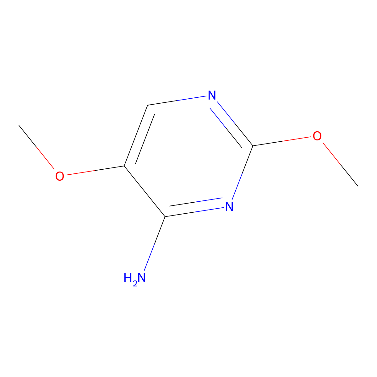 4-Pyrimidinamine, 2,5-dimethoxy- molecular structure, CAS 6960-17-4