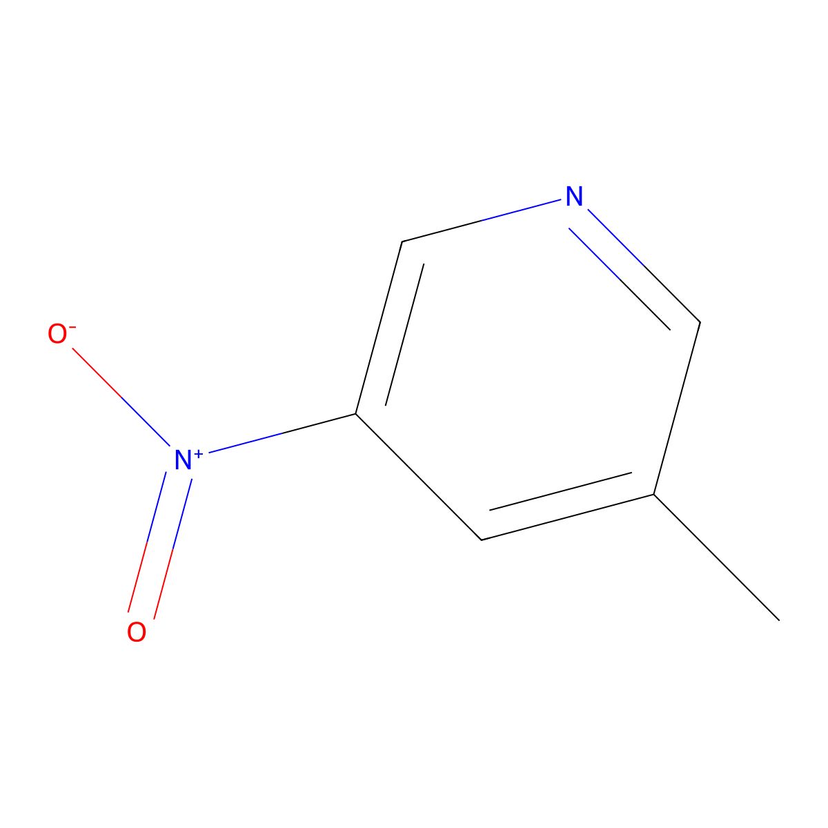 3-Methyl-5-nitropyridine molecular structure, CAS 6960-20-9