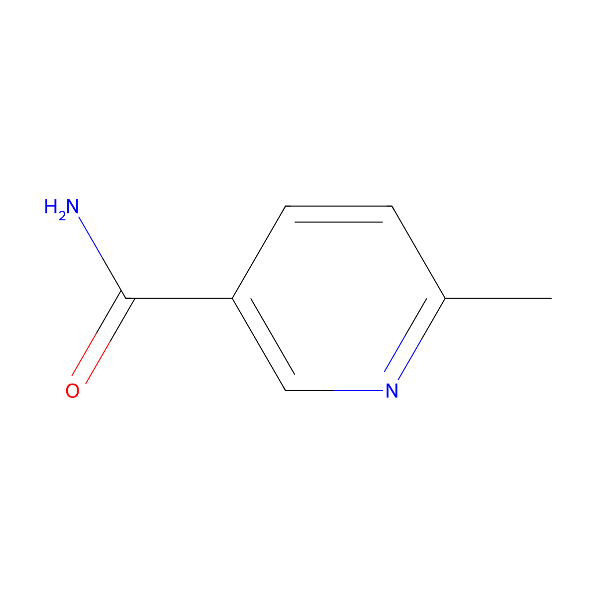 6-Methylnicotinamide molecular structure, CAS 6960-22-1