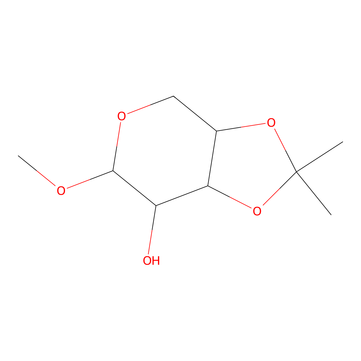 6-methoxy-2,2-dimethyl-4,6,7,7a-tetrahydro-3aH-[1,3]dioxolo[4,5-c]pyran-7-ol molecular structure, CAS 6960-39-0