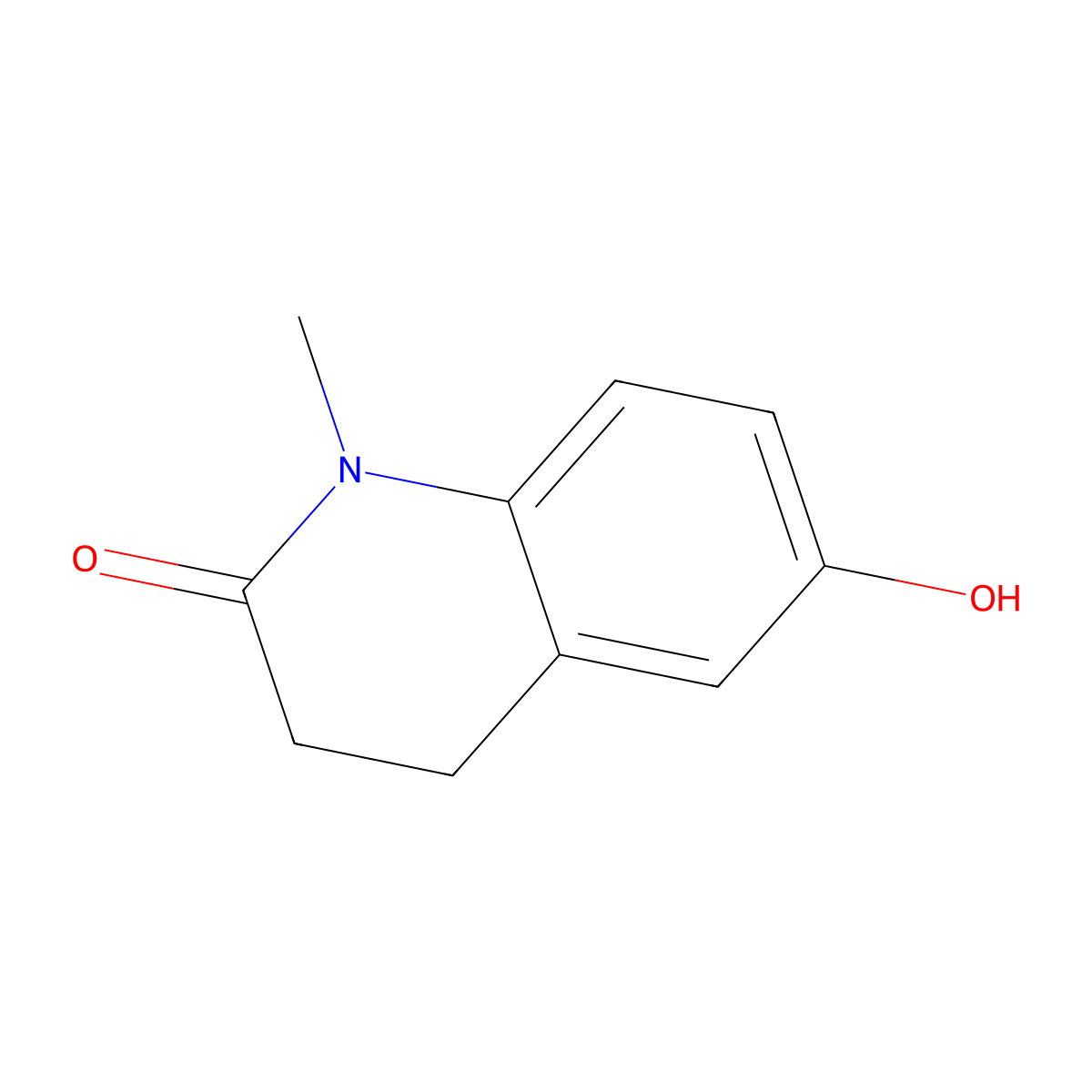 6-Hydroxy-1-methyl-3,4-dihydroquinolin-2(1H)-one molecular structure, CAS 69601-46-3