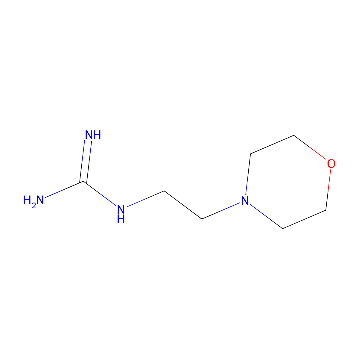 1-(2-Morpholinoethyl)guanidine molecular structure, CAS 69602-62-6