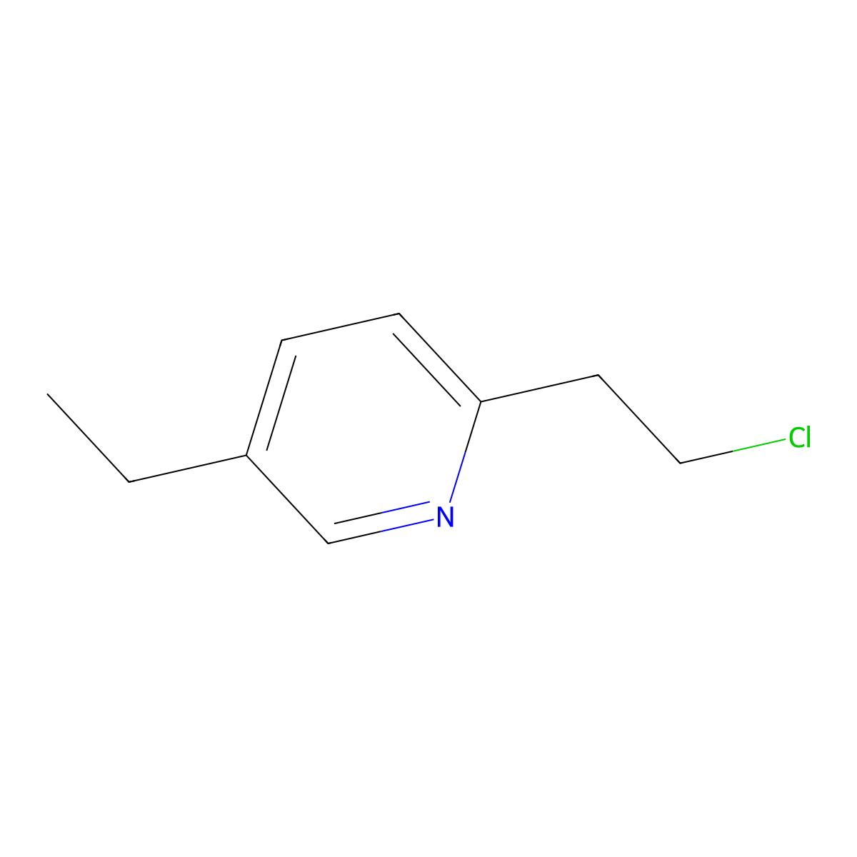 2-(2-Chloroethyl)-5-ethylpyridine molecular structure, CAS 69603-36-7