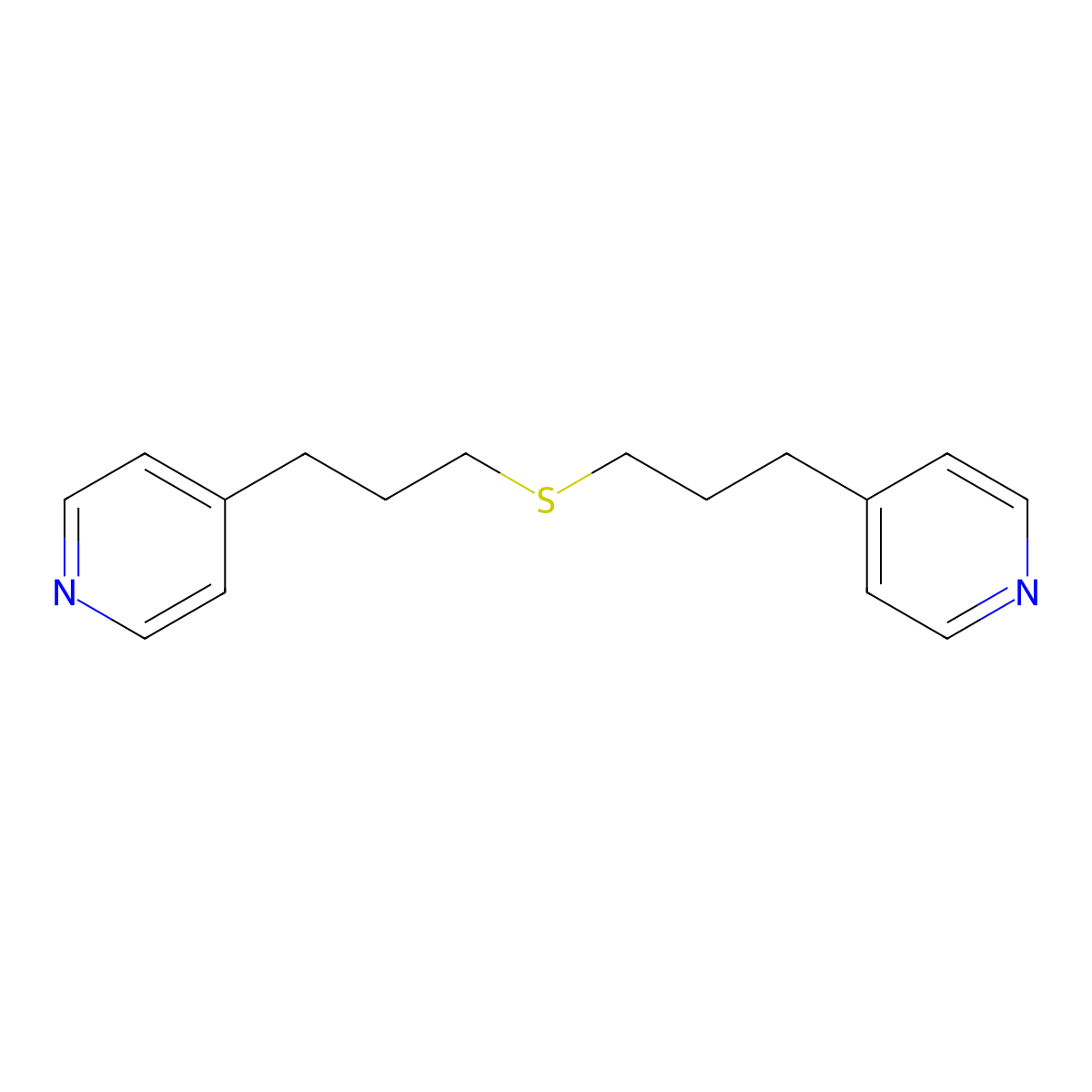 4-[3-(3-Pyrid-4-YL-propylsulfanyl)-propyl]-pyridine molecular structure, CAS 69603-59-4