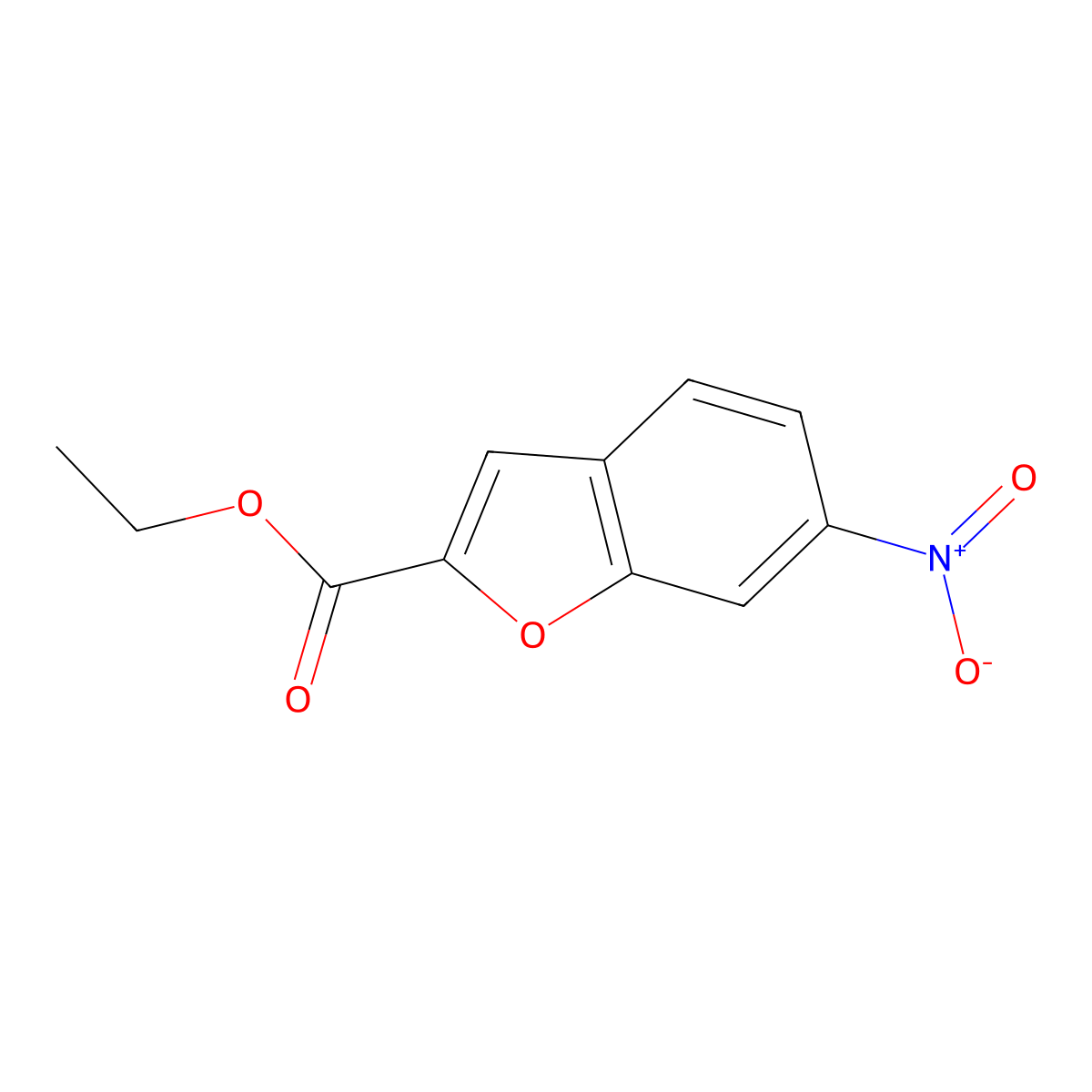Ethyl 6-nitrobenzofuran-2-carboxylate molecular structure, CAS 69603-99-2