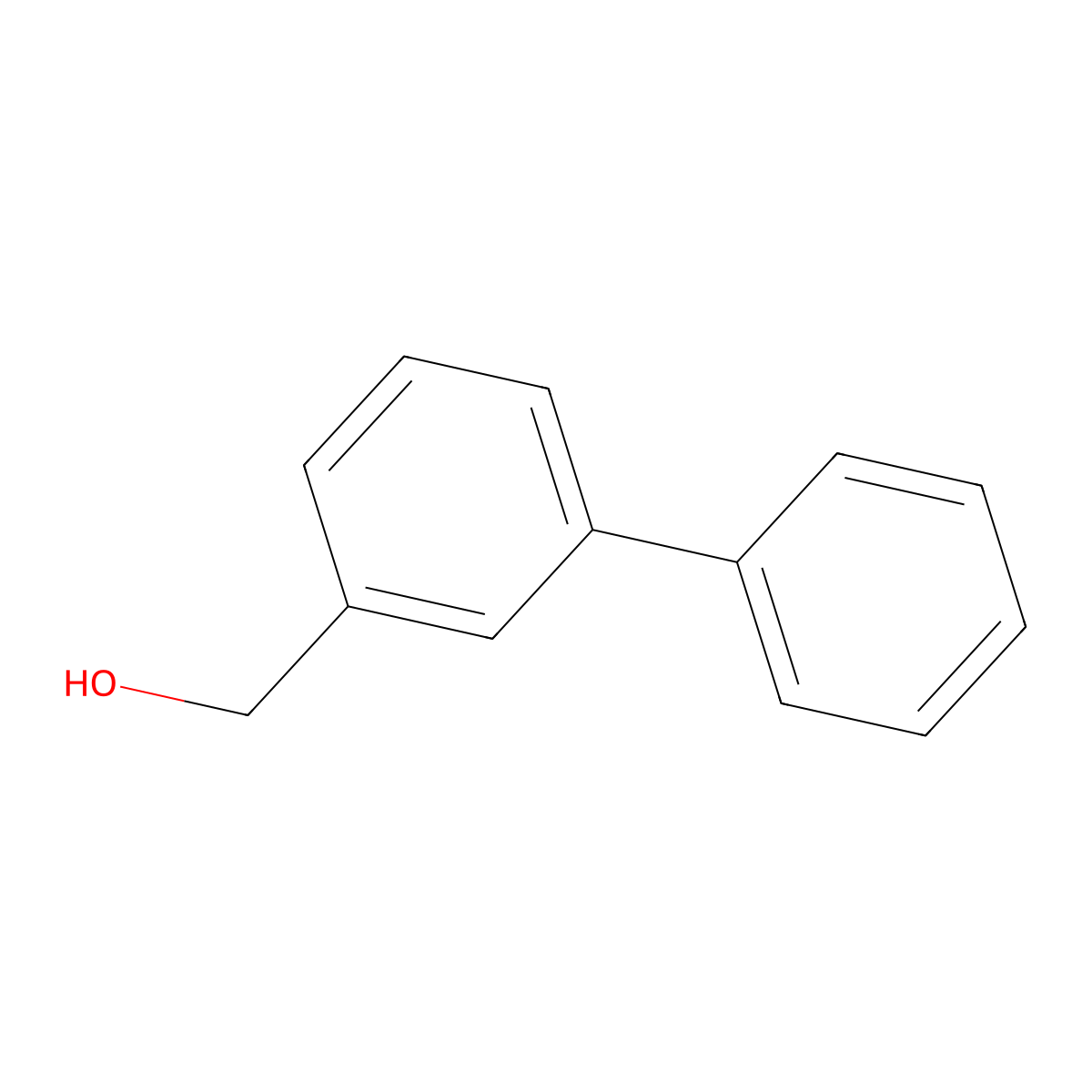 3-Biphenylmethanol molecular structure, CAS 69605-90-9