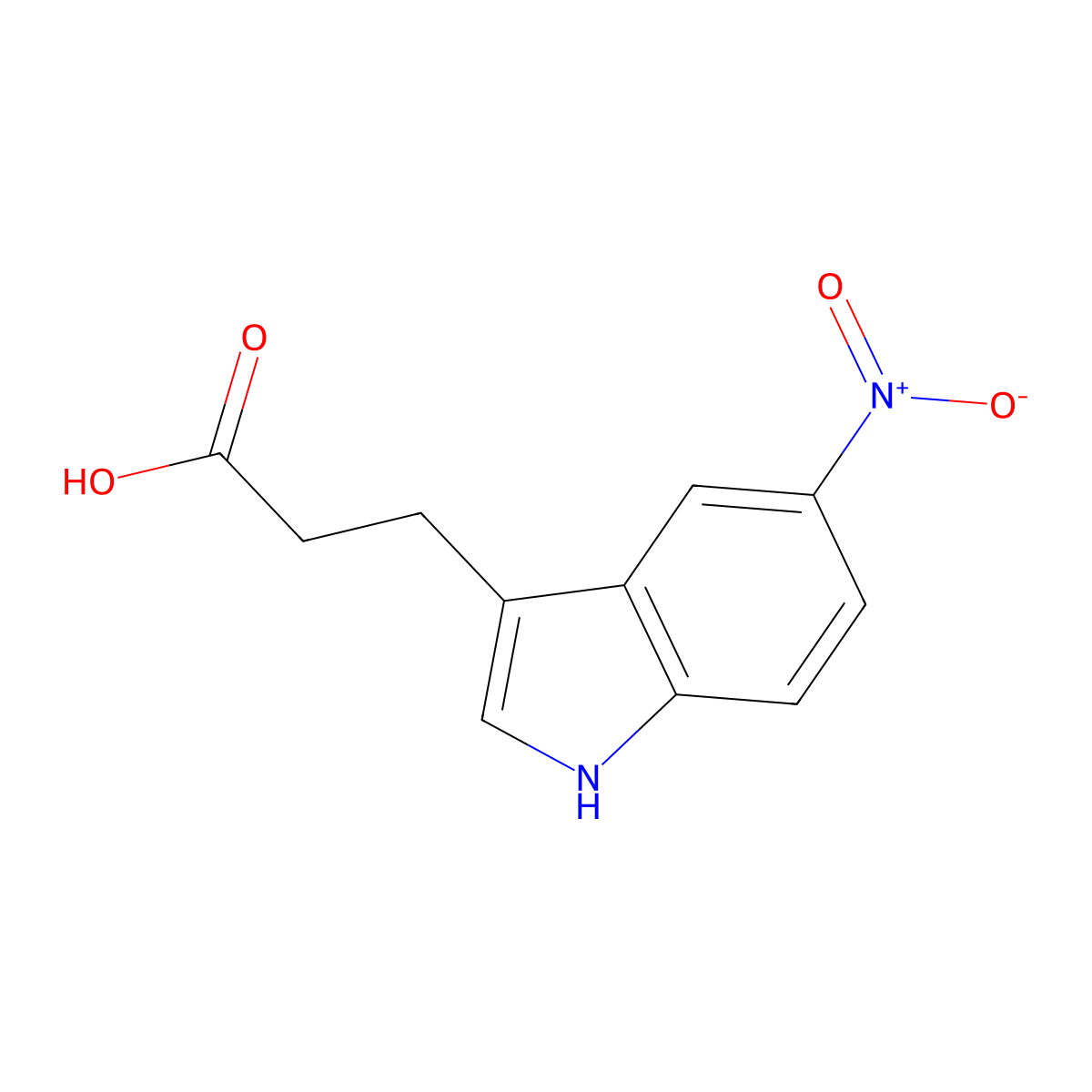 3-(5-Nitro-1h-indol-3-yl)propanoic acid molecular structure, CAS 6961-27-9