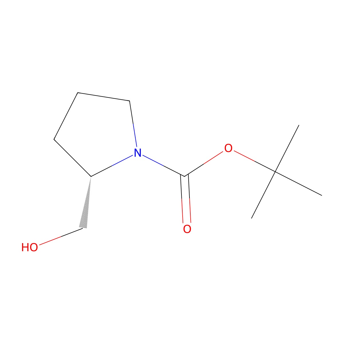 (S)-(-)-N-Boc-prolinol molecular structure, CAS 69610-40-8