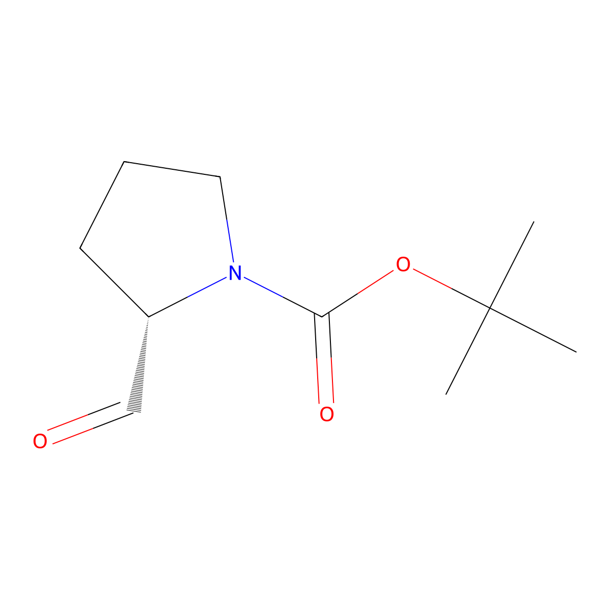 tert-butyl (2S)-2-formylpyrrolidine-1-carboxylate molecular structure, CAS 69610-41-9