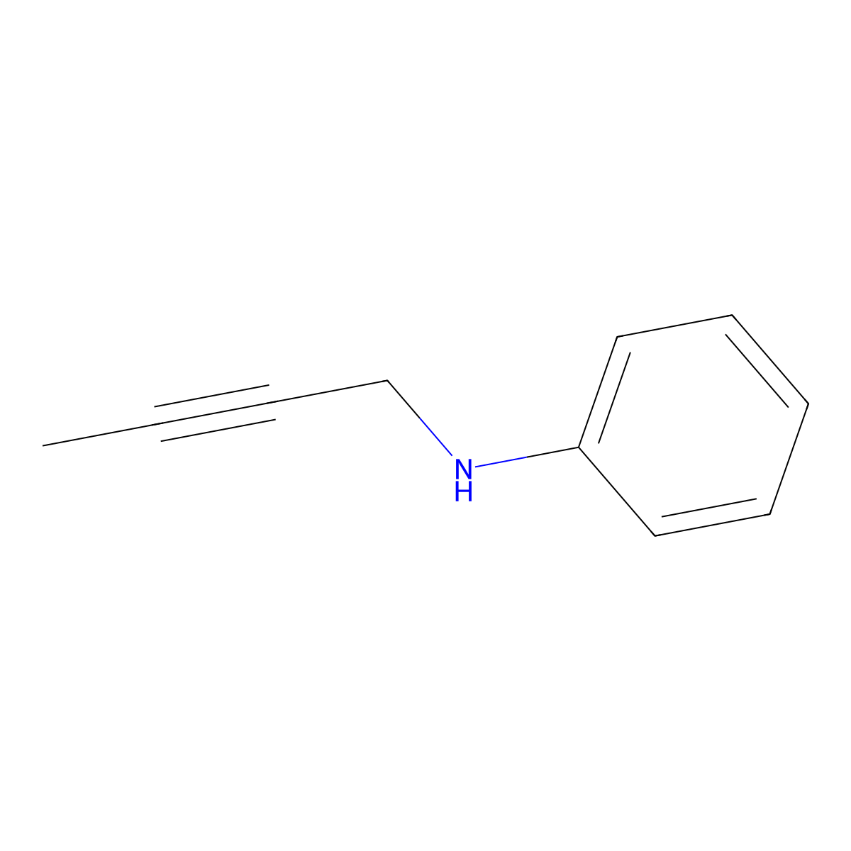 But-2-ynyl-phenyl-amine molecular structure, CAS 69611-44-5
