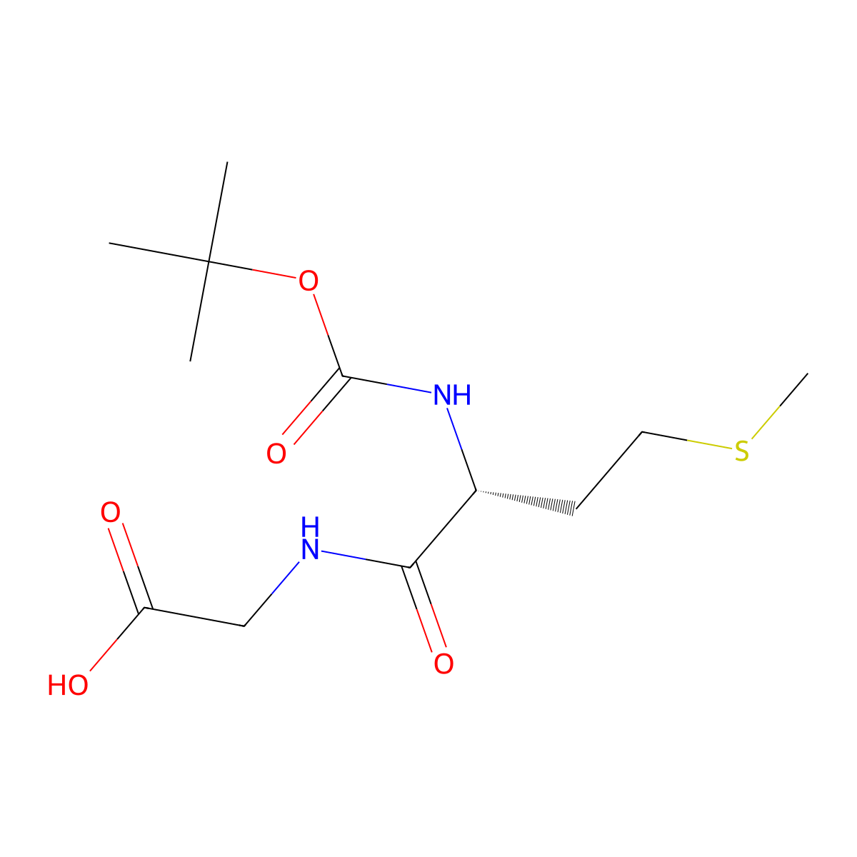 Boc-D-Met-Gly-OH molecular structure, CAS 69612-71-1