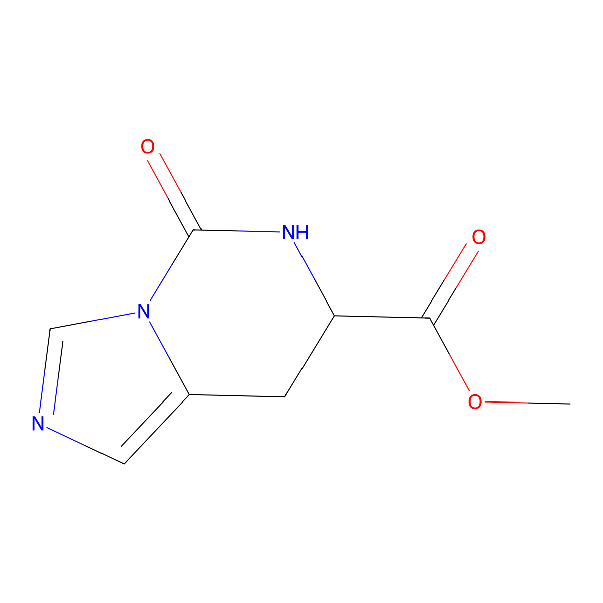 methyl 5-oxo-7,8-dihydro-6H-imidazo[1,5-c]pyrimidine-7-carboxylate molecular structure, CAS 69614-04-6