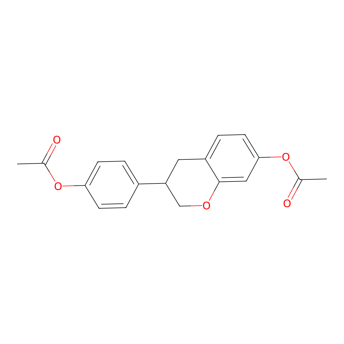 4-(7-Acetoxychroman-3-yl)phenyl acetate molecular structure, CAS 69618-79-7