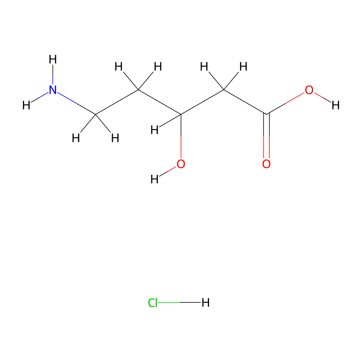 5-Amino-3-hydroxypentanoic acid hydrochloride molecular structure, CAS 69619-19-8