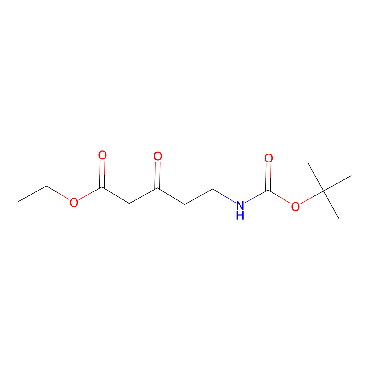 Ethyl 5-{[(tert-butoxy)carbonyl]amino}-3-oxopentanoate molecular structure, CAS 69619-21-2