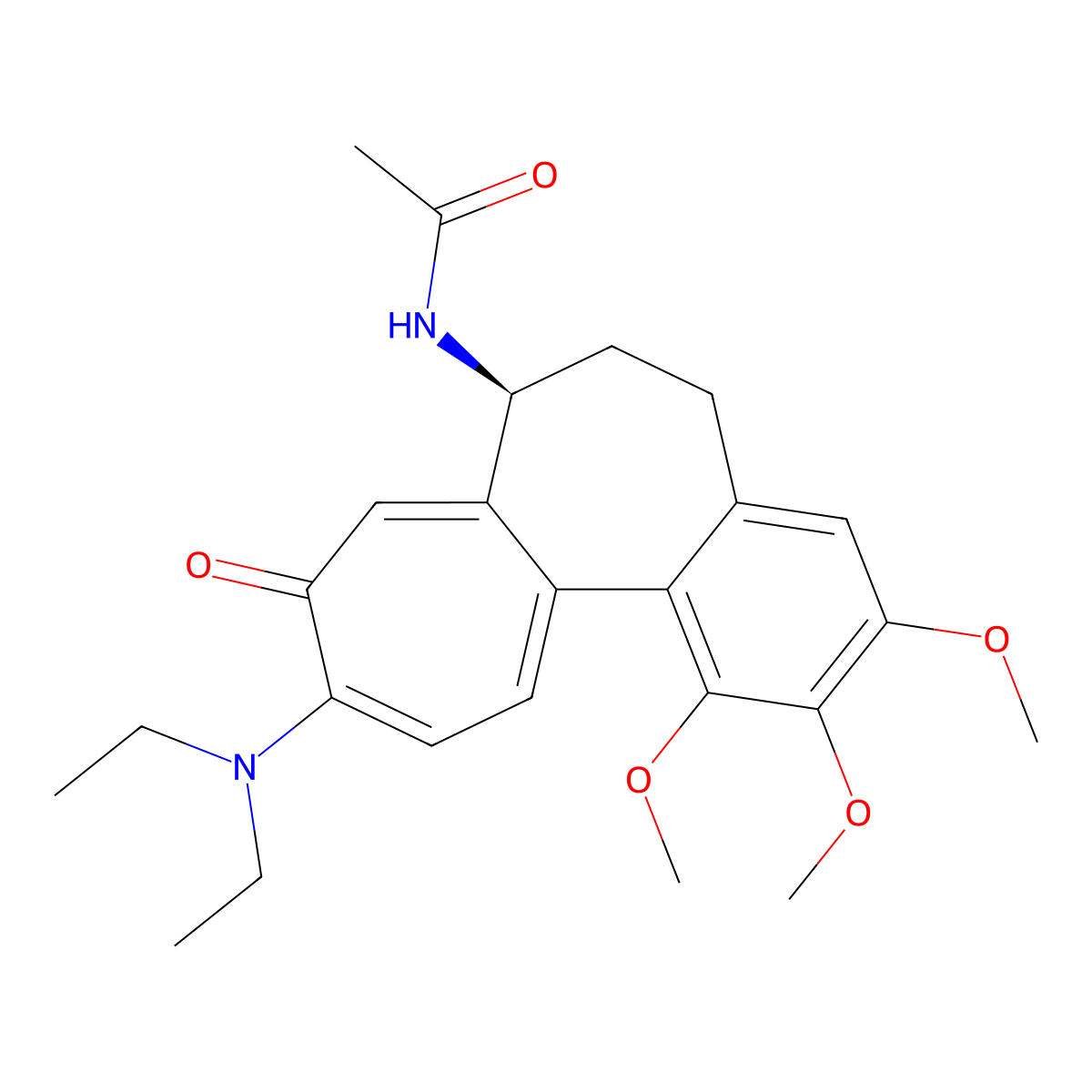 Colchicine, 10-demethoxy-10-(diethylamino)- molecular structure, CAS 6962-03-4