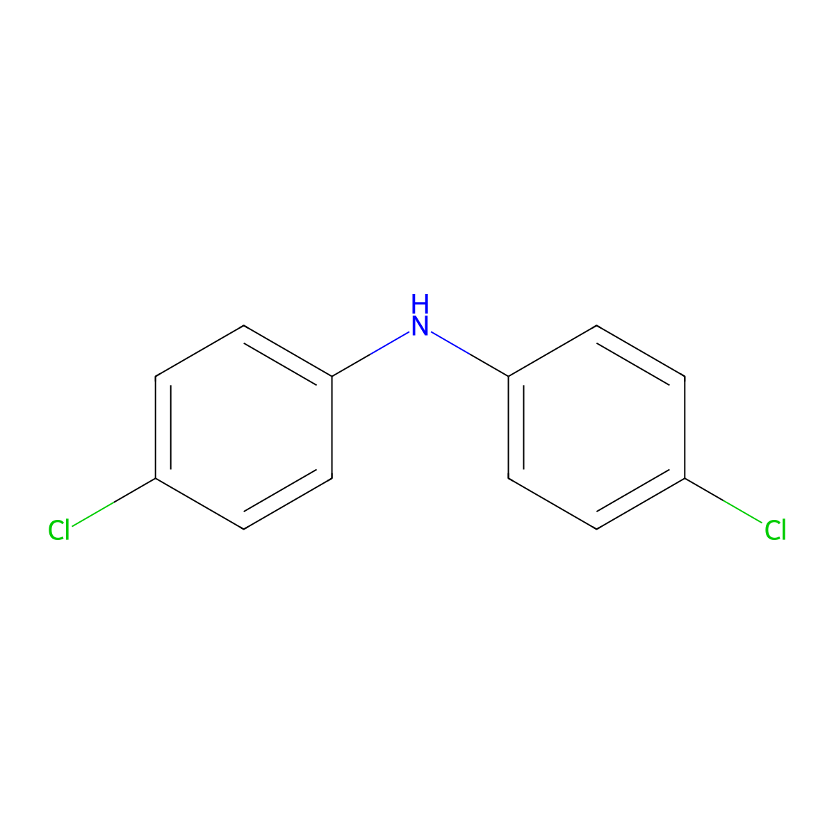 Bis(p-chlorophenyl)amine molecular structure, CAS 6962-04-5