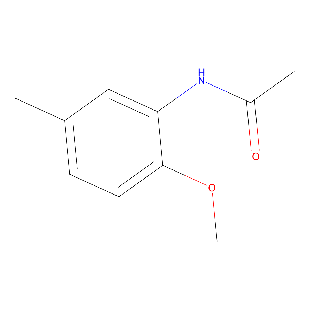Acetamide, N-(2-methoxy-5-methylphenyl)- molecular structure, CAS 6962-44-3