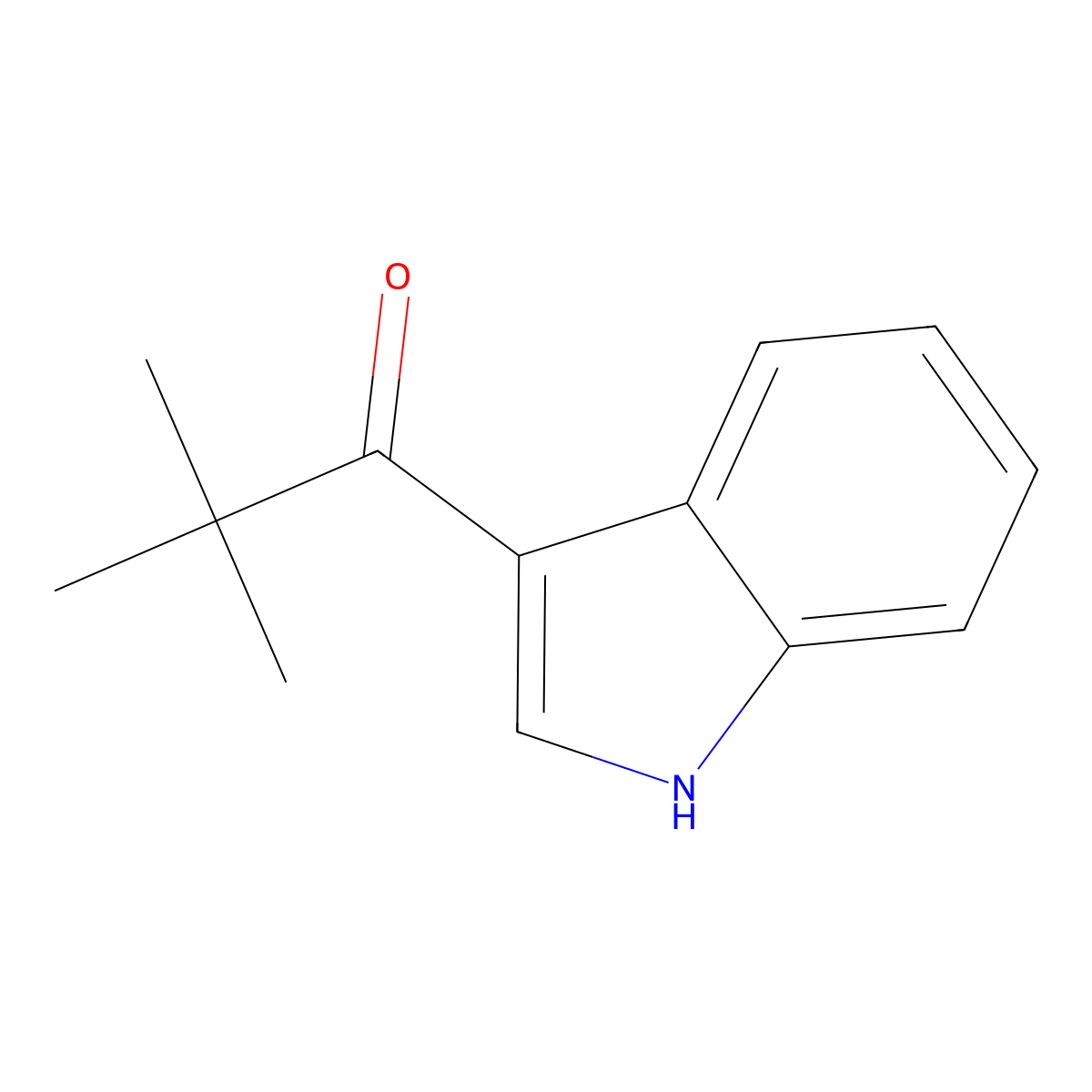 1-(1H-indol-3-yl)-2,2-dimethylpropan-1-one molecular structure, CAS 69622-35-1