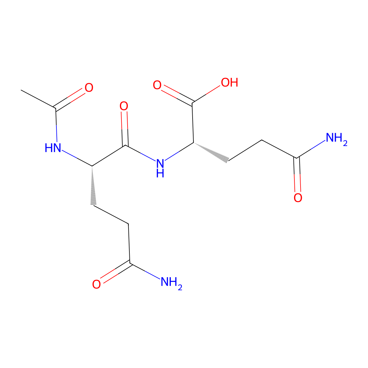 N-acetylglutaminylglutamine molecular structure, CAS 69624-04-0