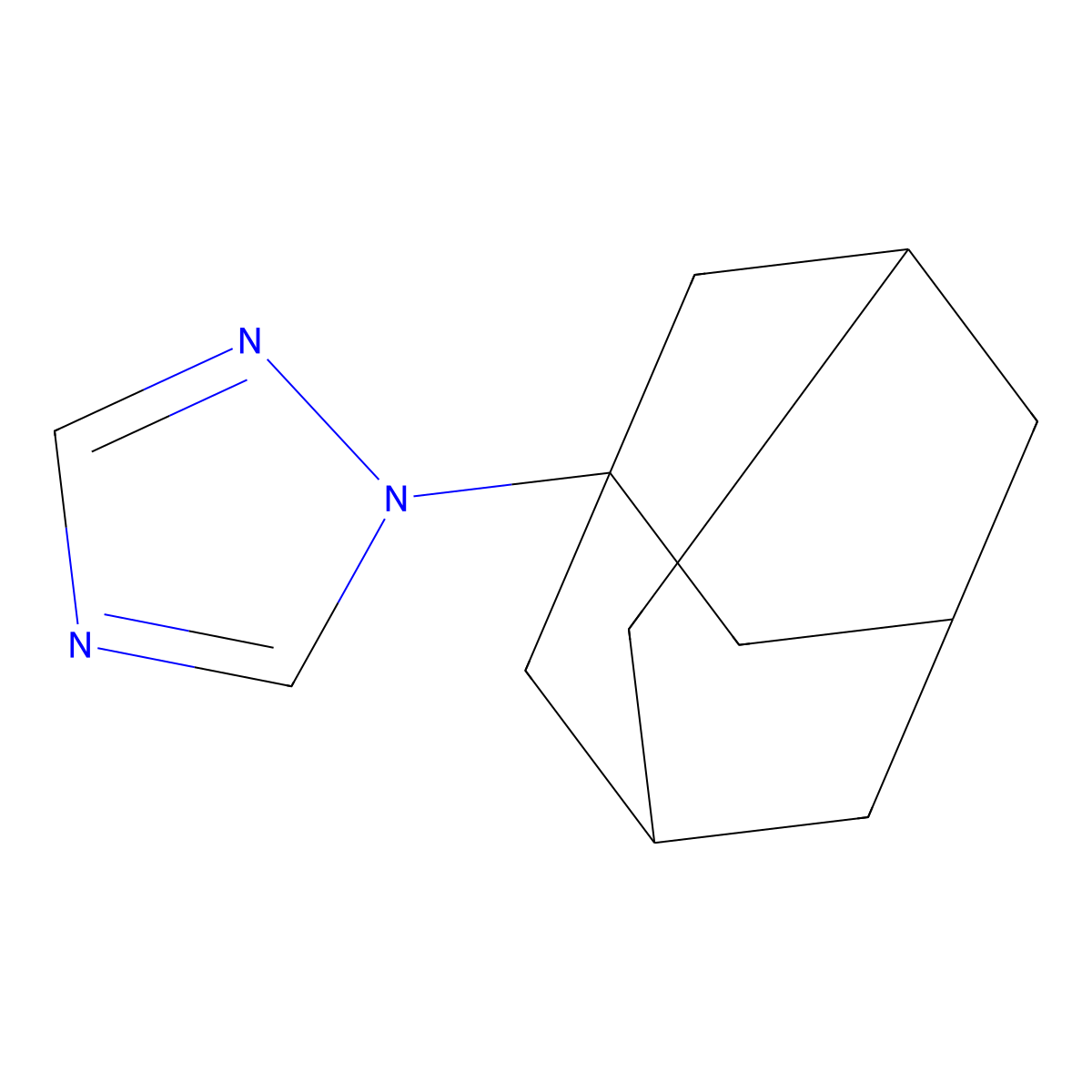 1H-1,2,4-Triazole, 1-tricyclo(3.3.1.13,7)dec-1-yl- molecular structure, CAS 69625-62-3