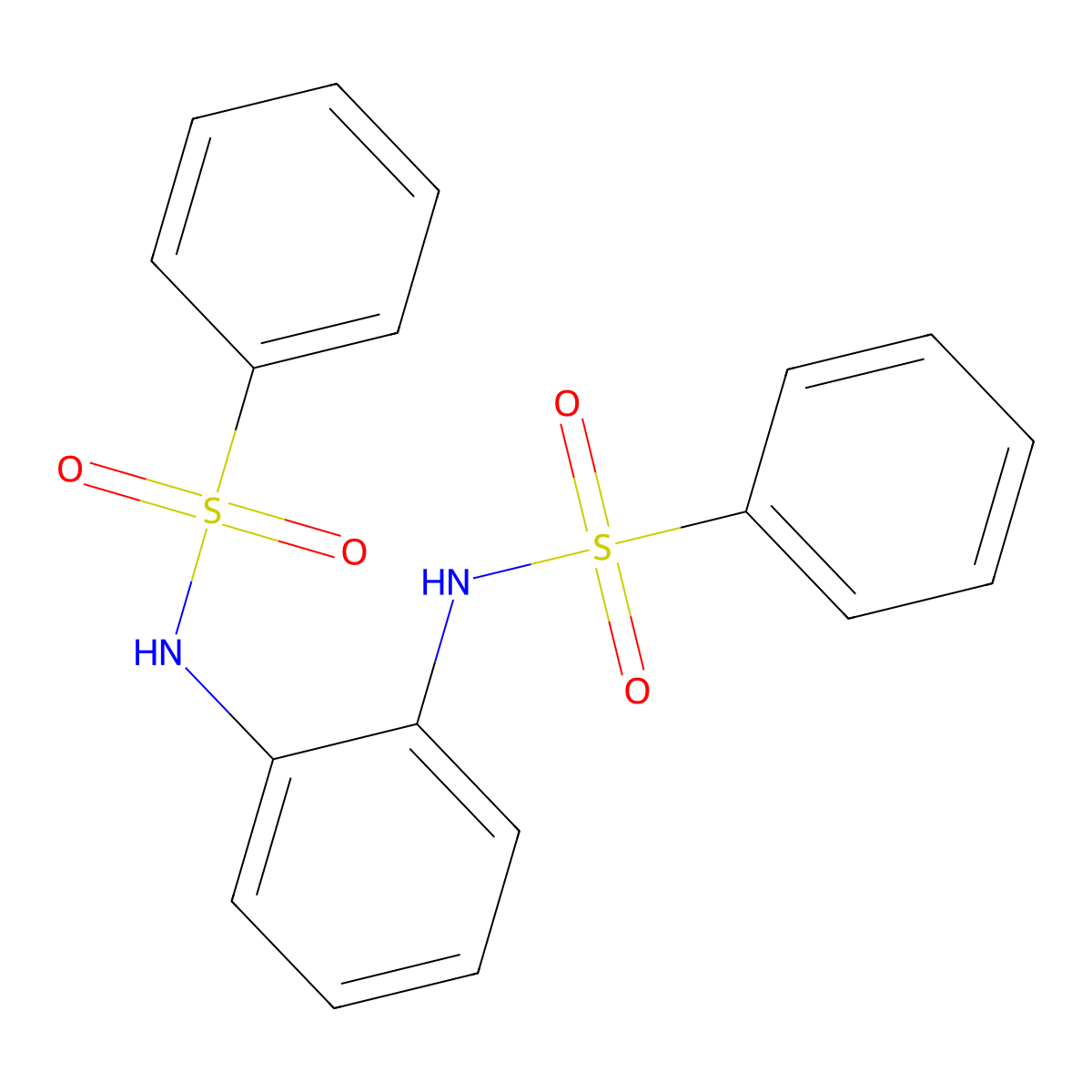 N-{2-[(phenylsulfonyl)amino]phenyl}benzenesulfonamide molecular structure, CAS 69627-35-6