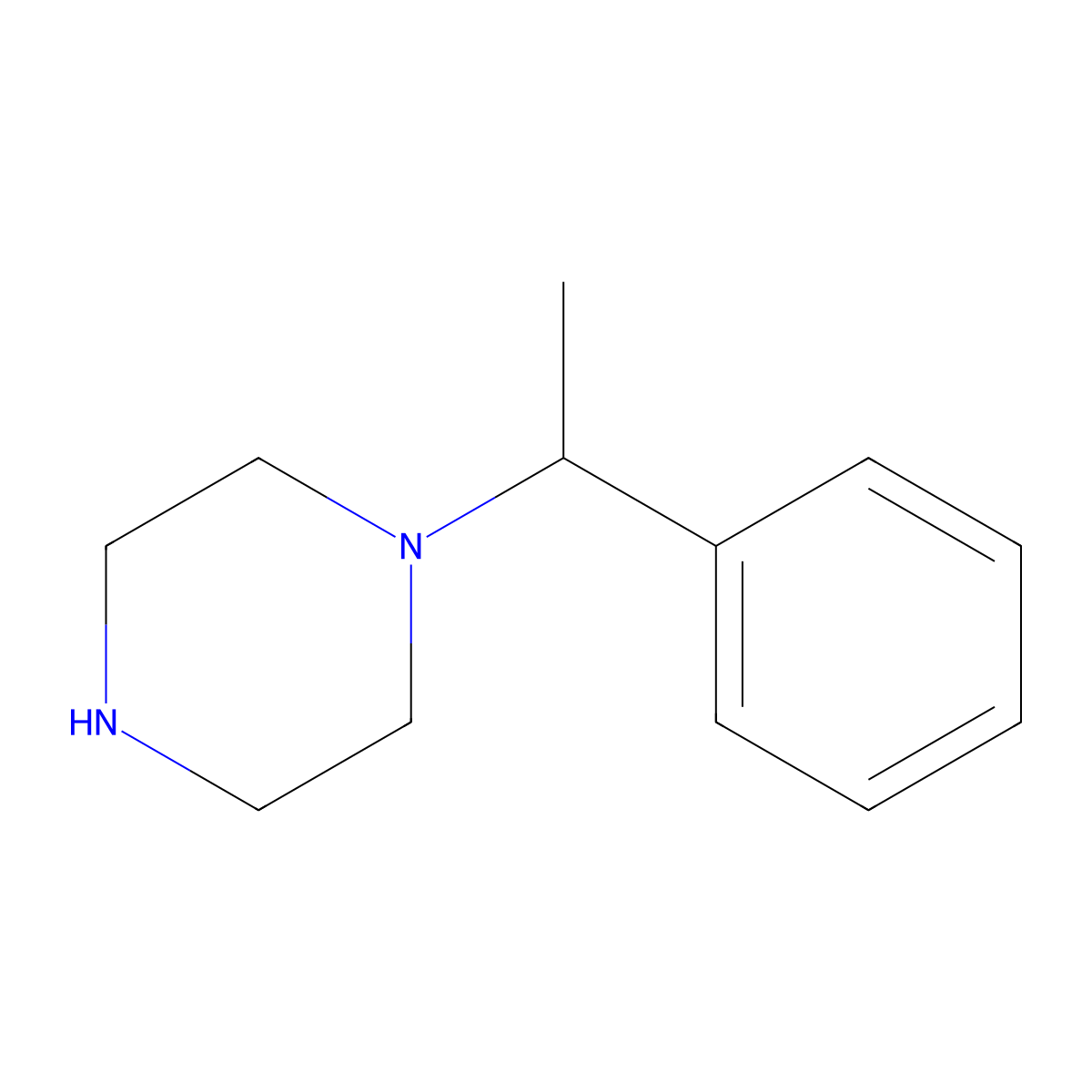 1-(1-Phenylethyl)piperazine molecular structure, CAS 69628-75-7
