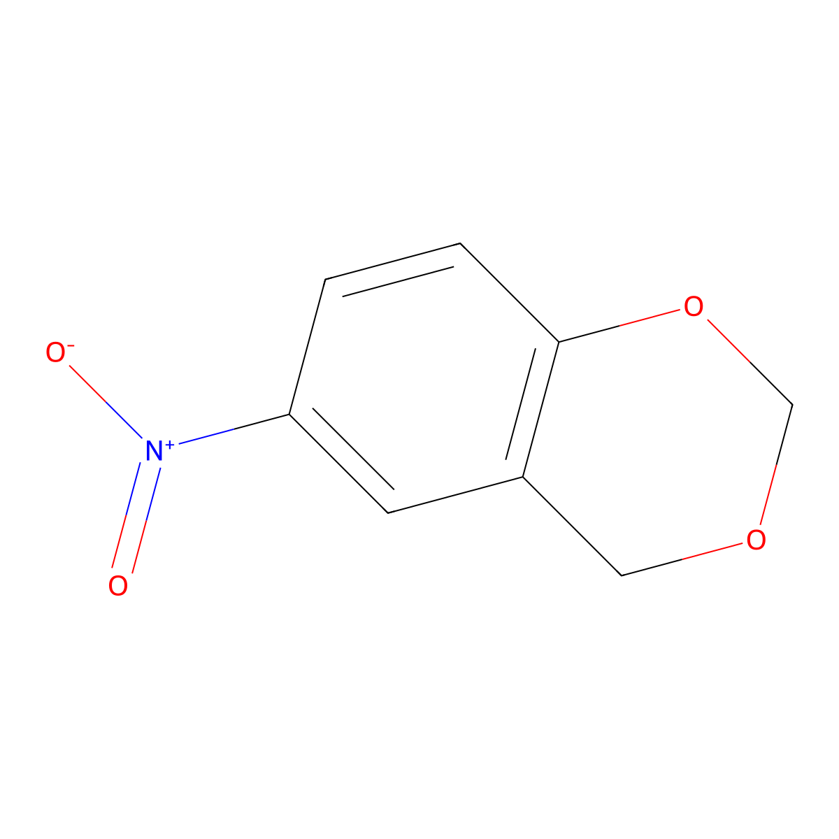 6-Nitro-1,3-benzodioxane molecular structure, CAS 6963-03-7