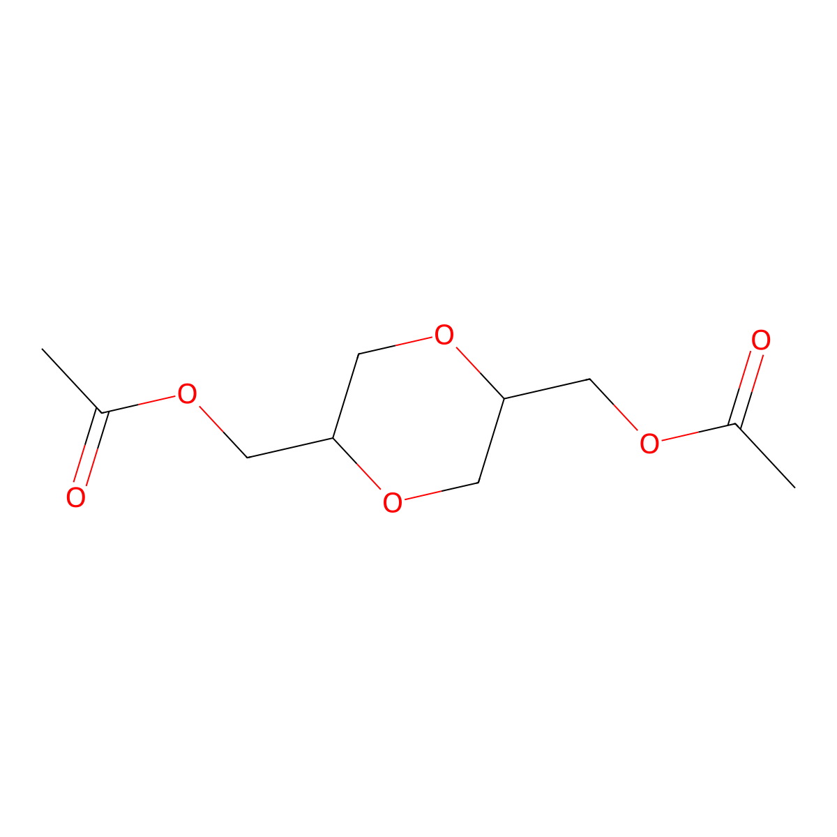 {5-[(Acetyloxy)methyl]-1,4-dioxan-2-yl}methyl acetate molecular structure, CAS 6963-09-3