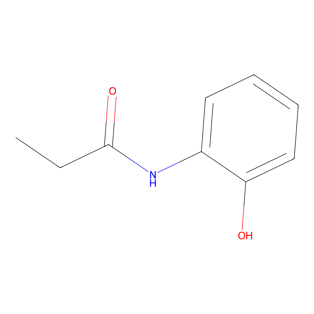N-(2-hydroxyphenyl)propanamide molecular structure, CAS 6963-37-7