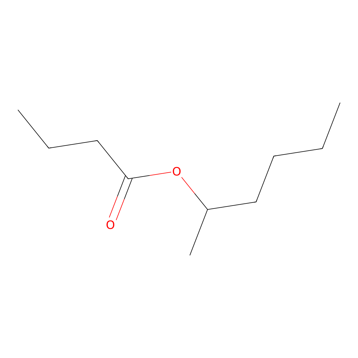 1-Methylpentyl butanoate molecular structure, CAS 6963-52-6
