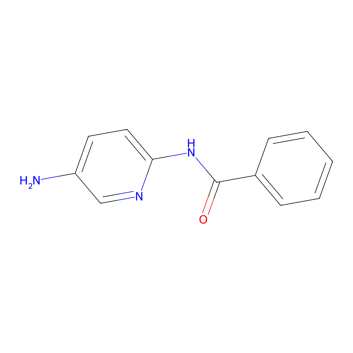 N-(5-aminopyridin-2-yl)benzamide molecular structure, CAS 69634-20-4