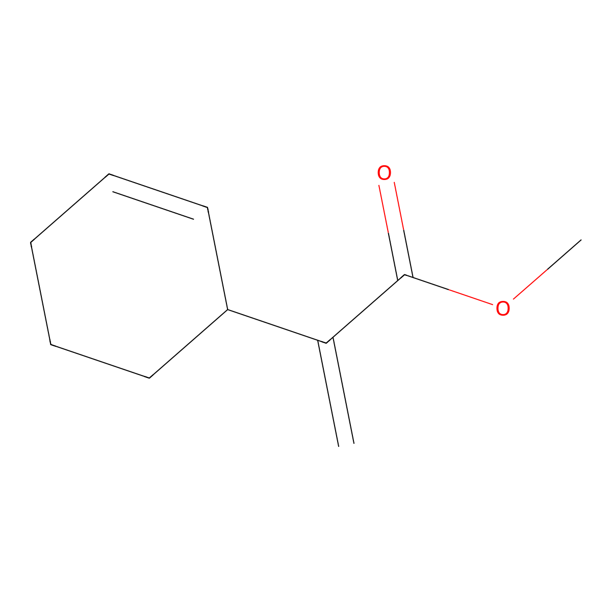 Methyl 2-cyclohex-2-en-1-ylprop-2-enoate molecular structure, CAS 69637-66-7