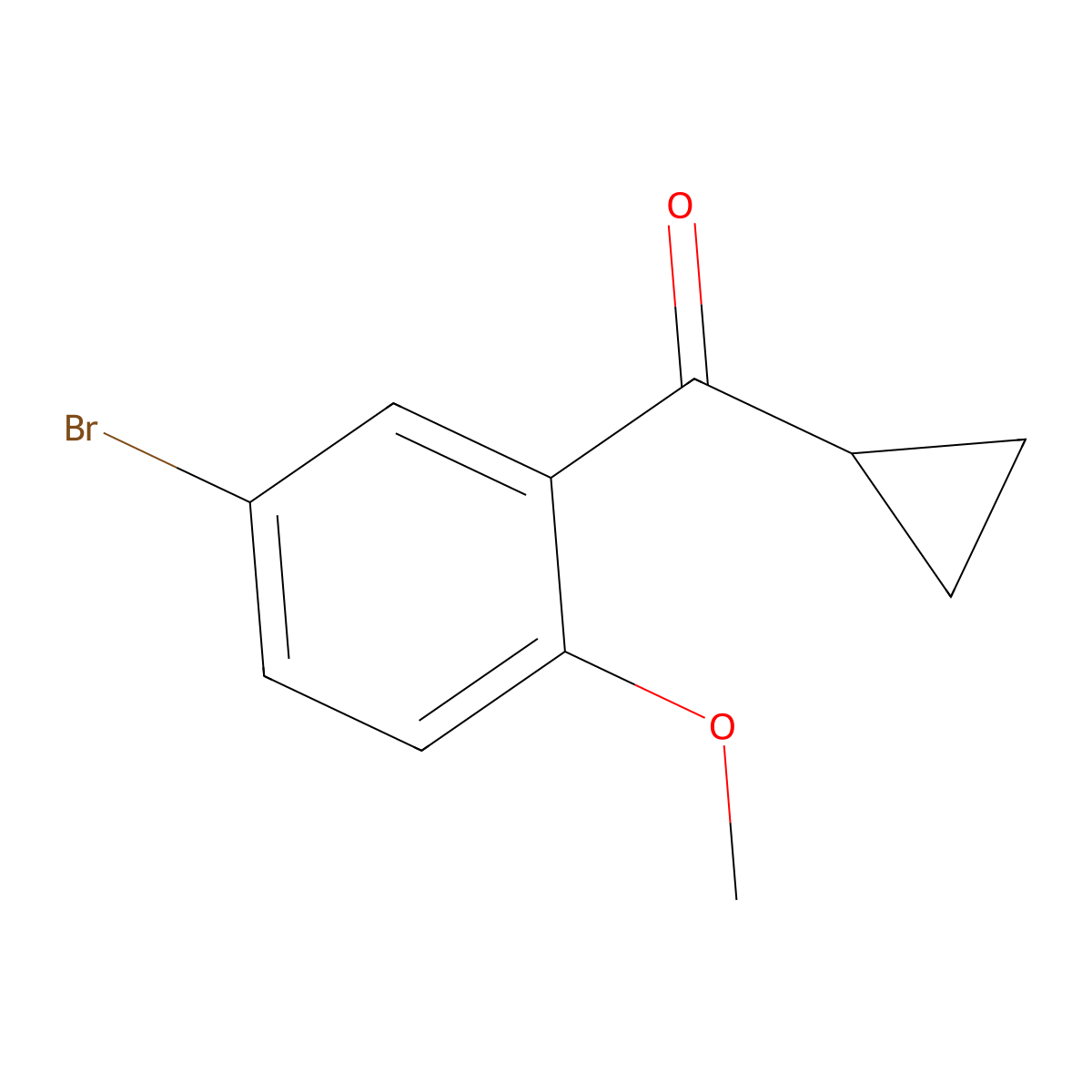 (5-Bromo-2-methoxyphenyl)(cyclopropyl)methanone molecular structure, CAS 69639-81-2