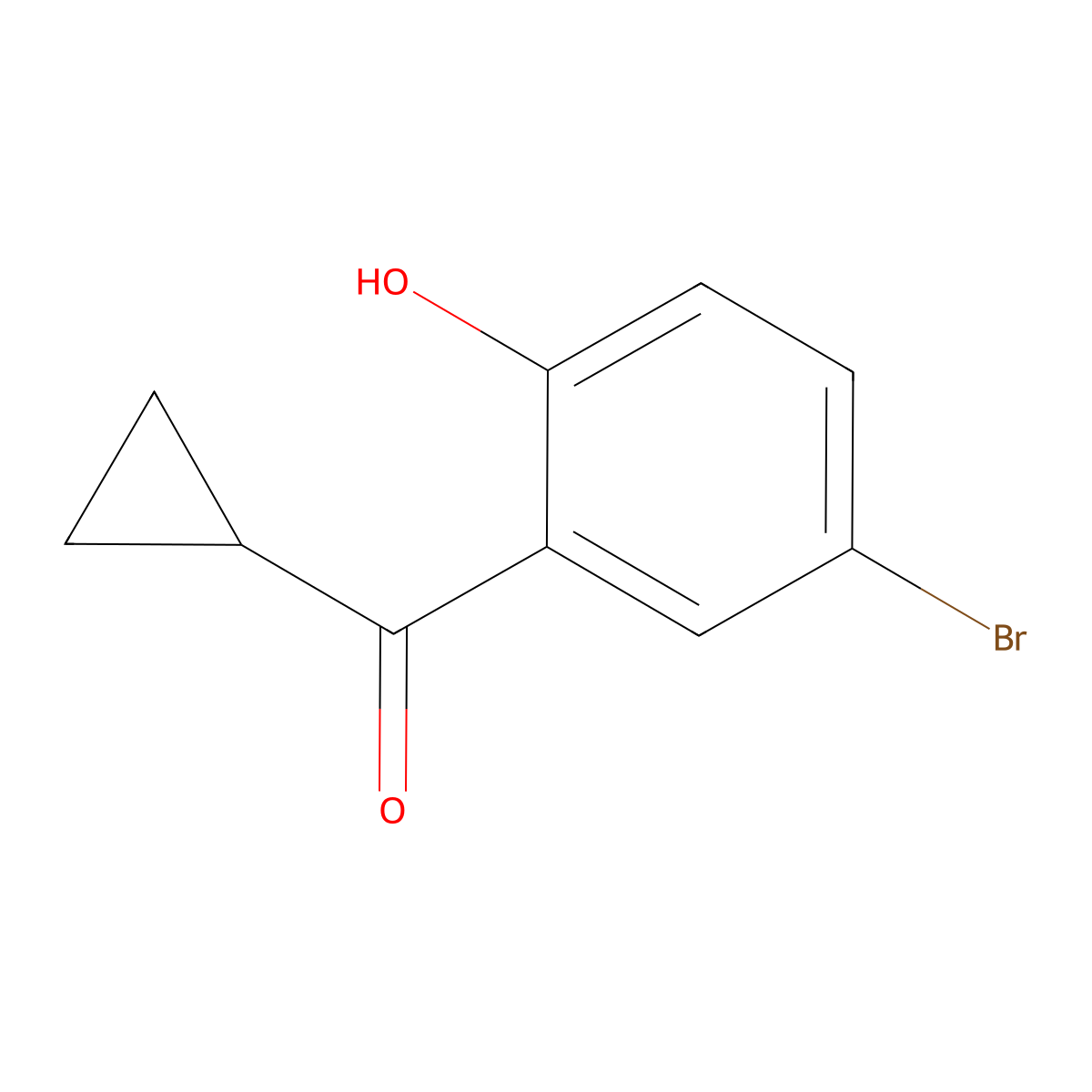 4-Bromo-2-cyclopropanecarbonylphenol molecular structure, CAS 69639-82-3