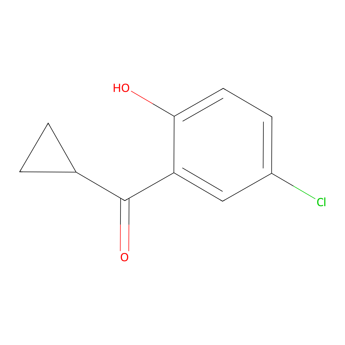 Methanone, (5-chloro-2-hydroxyphenyl)cyclopropyl- molecular structure, CAS 69639-87-8