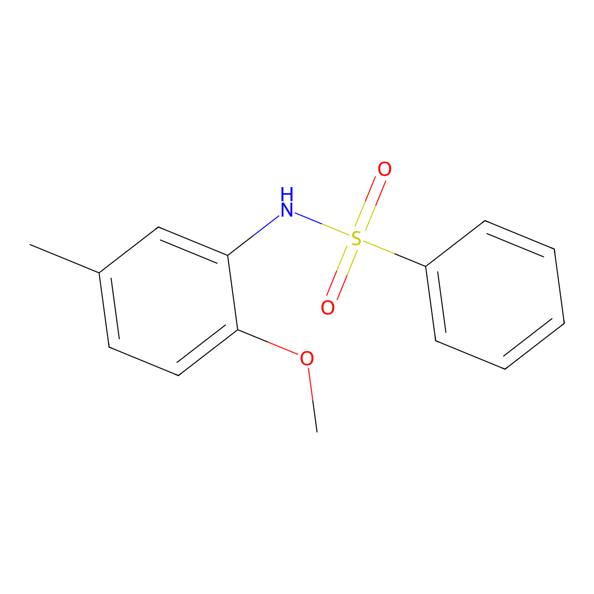N-(2-methoxy-5-methylphenyl)benzenesulfonamide molecular structure, CAS 6964-02-9