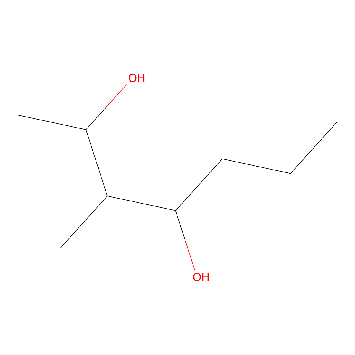3-Methyl-2,4-heptanediol molecular structure, CAS 6964-04-1