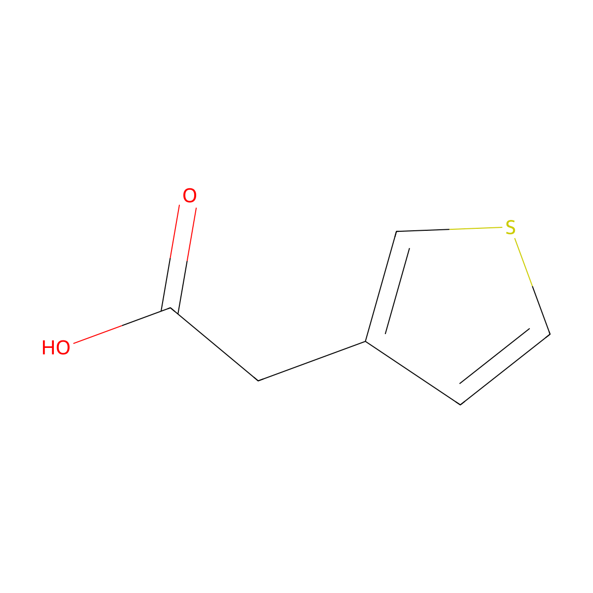 3-Thiophenacetic acid molecular structure, CAS 6964-21-2