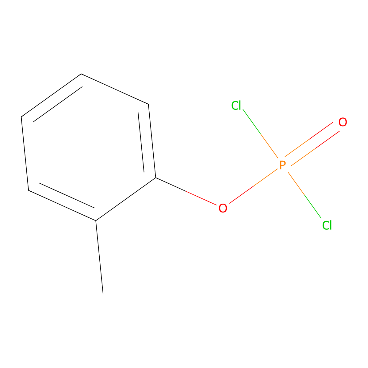 o-Tolyl phosphorodichloridate molecular structure, CAS 6964-36-9