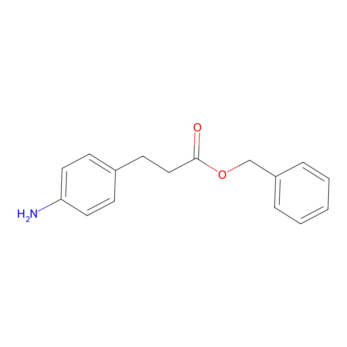 Benzyl 3-(4-aminophenyl)propanoate molecular structure, CAS 6964-39-2
