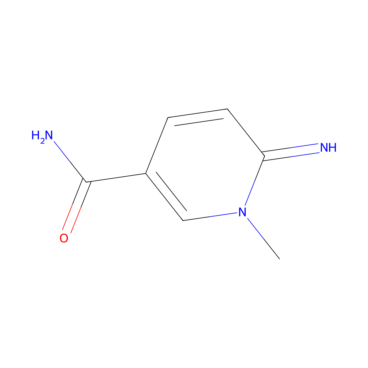 6-Imino-1-methyl-1,6-dihydro-3-pyridinecarboxamide molecular structure, CAS 6964-54-1