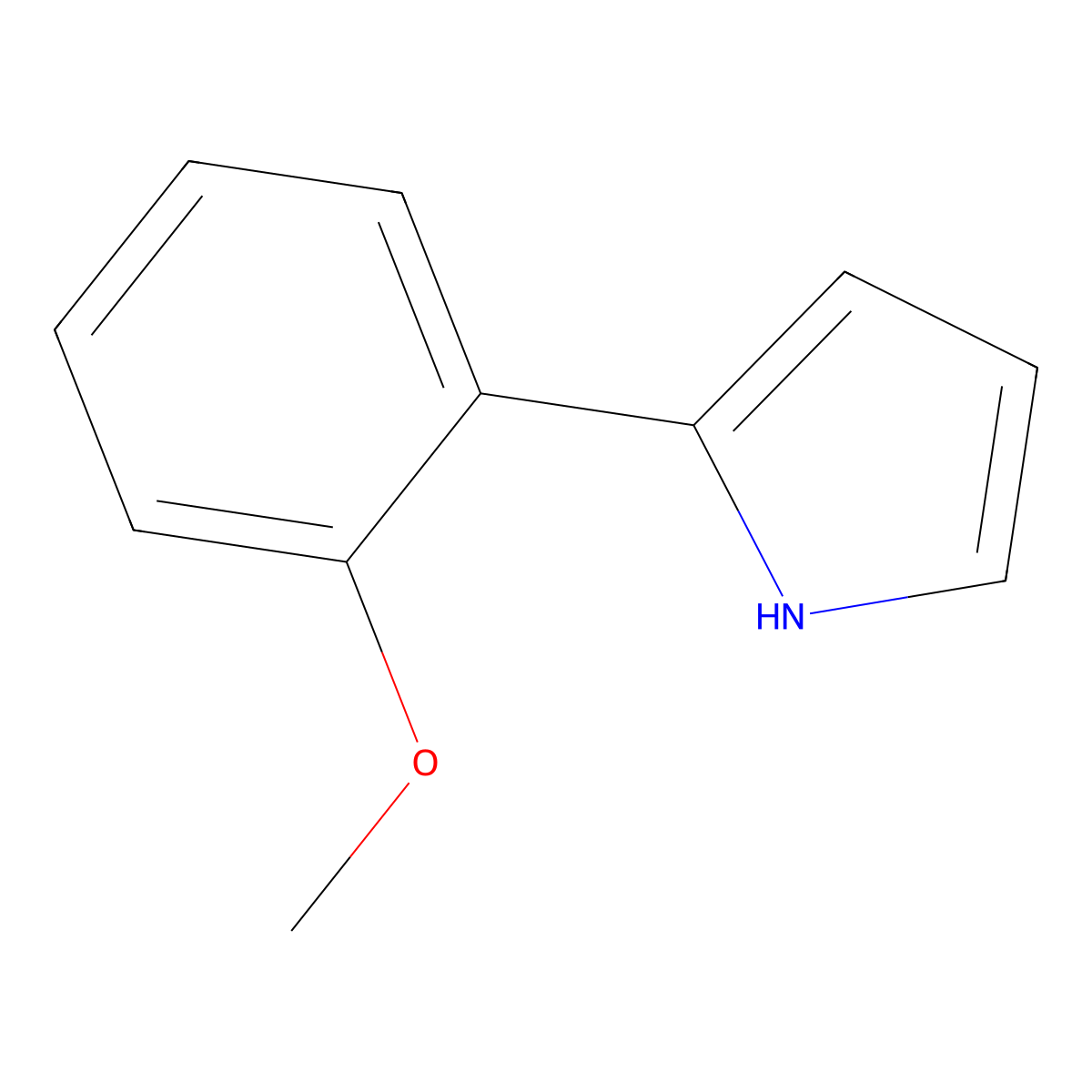 2-(2-methoxyphenyl)-1H-pyrrole molecular structure, CAS 69640-32-0