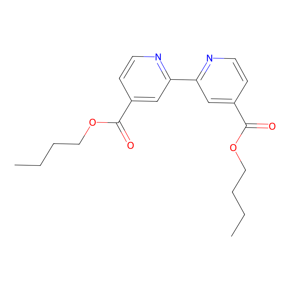 Dibutyl [2,2'-bipyridine]-4,4'-dicarboxylate molecular structure, CAS 69641-93-6