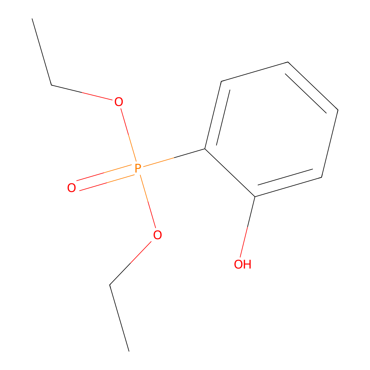 Diethyl (2-hydroxyphenyl)phosphonate molecular structure, CAS 69646-14-6