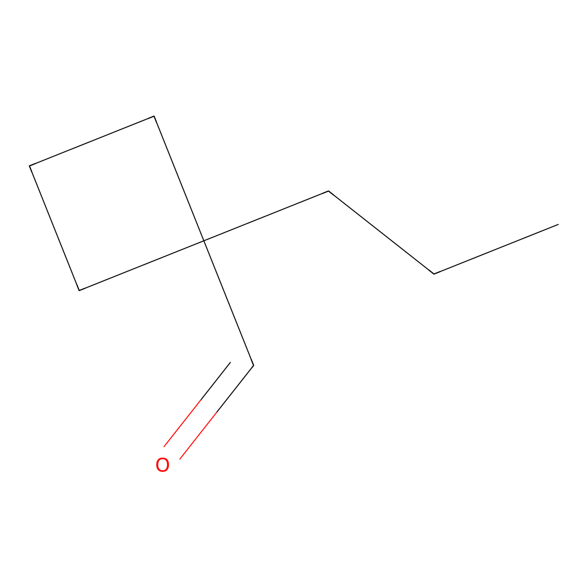 1-Propylcyclobutane-1-carbaldehyde molecular structure, CAS 69647-58-1