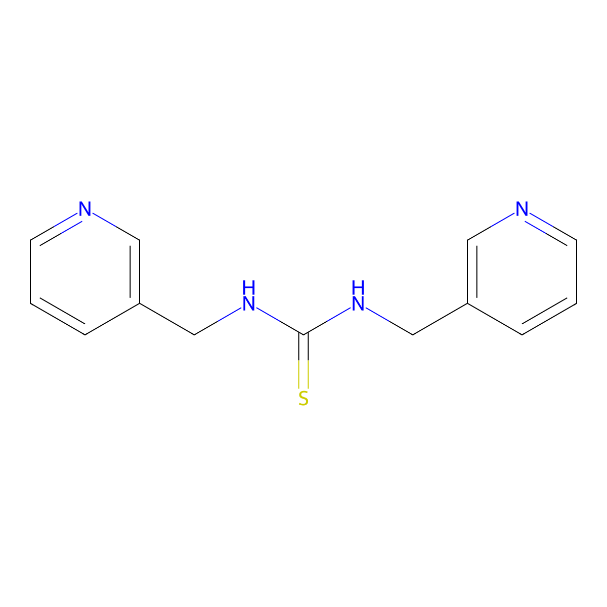 N,N'-Bis(3-pyridinylmethyl)thiourea molecular structure, CAS 6965-01-1
